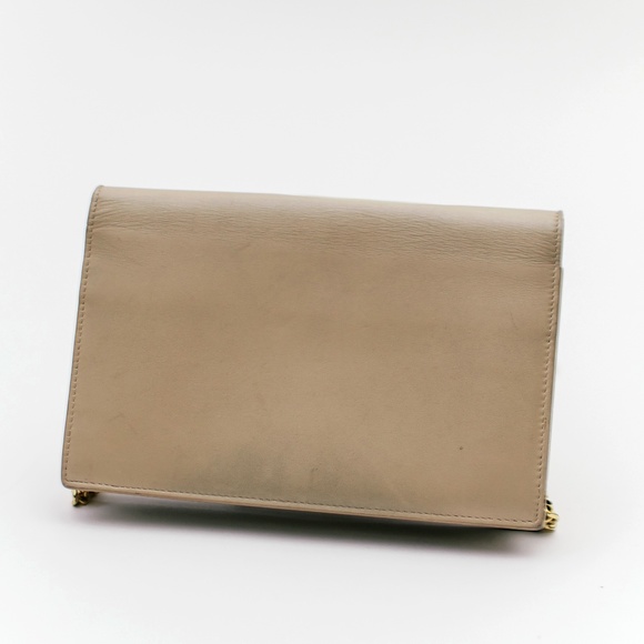 💎✨Authentic✨💎 Saint Laurent chain wallet in dark beige with tassel - Picture 5 of 5